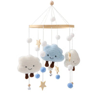 Baby Wooden Bed Bell Cartoon Rabbit Mobile