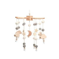 Wooden Baby Crib Mobile with Music Box Bell