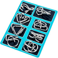MEACAOFG 8/24/32Pcs Nine Link Series 3D Metal Puzzle Toy Release Buckle