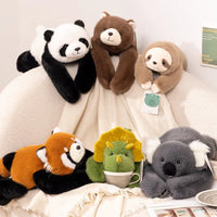 Kawaii Forest Animal Plush Doll – Soft Long-Arm Raccoon & Panda - BIG FRENCHIES