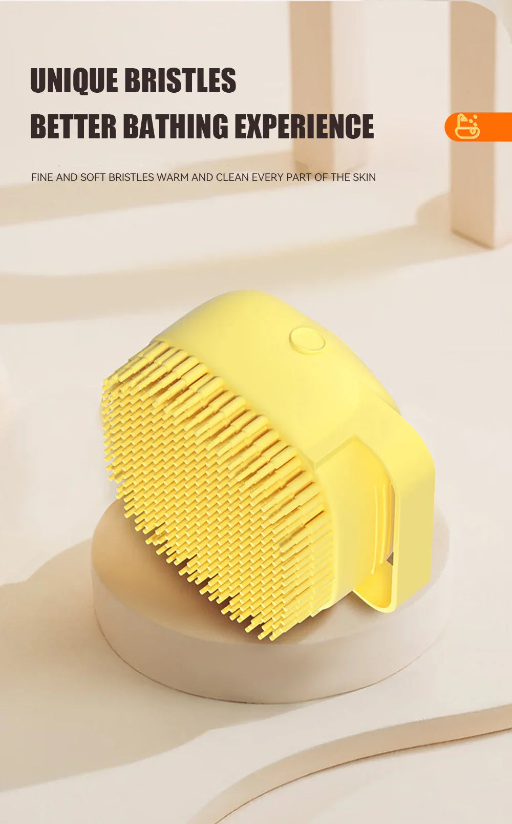 Pet Bathing Brush with Shampoo Dispenser - BIG FRENCHIES