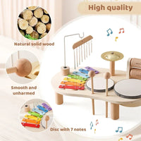 Wooden Montessori Baby Musical Toy Xylophone & Aeolian Bells - BIG FRENCHIES