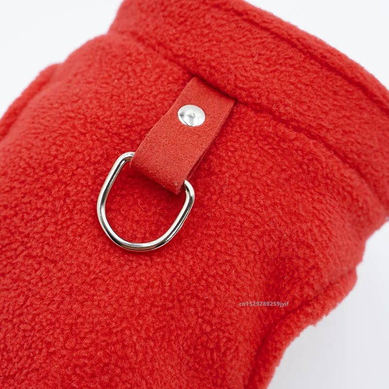 Winter Warm Dog Jacket with D-Ring – Cozy Pet Vest for Small Dogs & Cats - BIG FRENCHIES