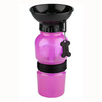500ml Outdoor Portable Pet Water Bottle – Leakproof Dog & Cat Travel Cup with Drinking Bowl Feeder - BIG FRENCHIES
