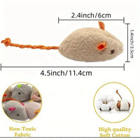 Plush Rat Cat Toy Set – 3/7PCS Durable Linen Indoor Play - BIG FRENCHIES
