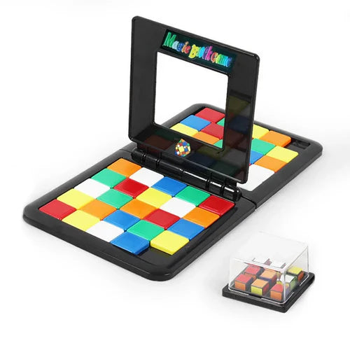 MEACAOFG Kids Color Battle Square Race Game Parent-Child Square Desktop Puzzles