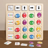 Montessori Wooden Board Game – Educational Logic & Color Toy for Kids - BIG FRENCHIES
