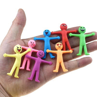 10Pcs Novelty Stretchy Stretch Toy Cute Colorful Yellow Stress Relief Stretchy Fidget Gifts TPR Soft Plastic Creative Doll Toy