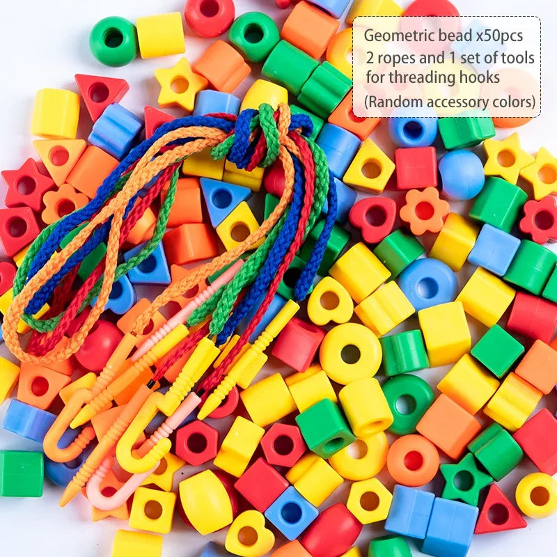 Beaded DIY Puzzle Bracelet – Educational Geometry Shape Toy for Kids - BIG FRENCHIES