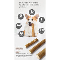 Coffee Wooden Dog Chew Stick – Tooth Pressure Relief Toy - BIG FRENCHIES
