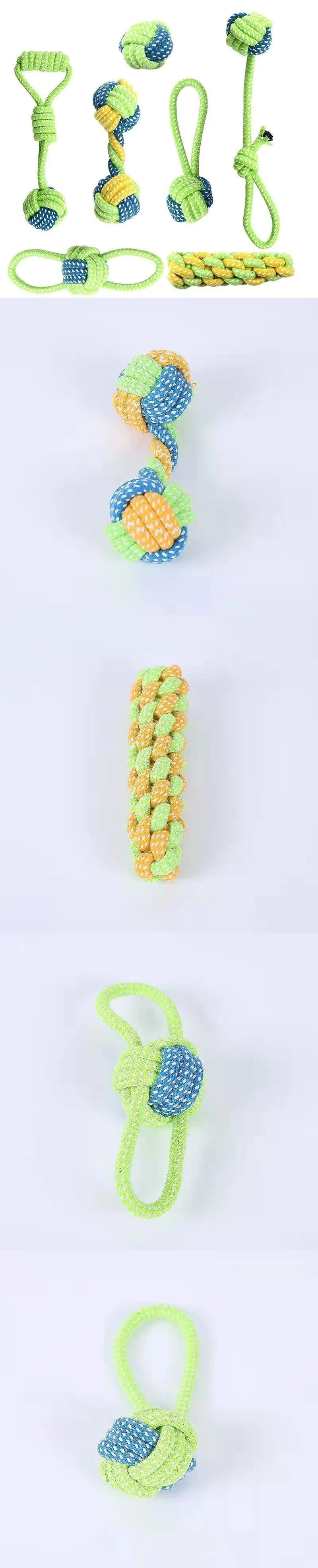 Interactive Cotton Rope Dog Toys for Puppies & Adults - BIG FRENCHIES