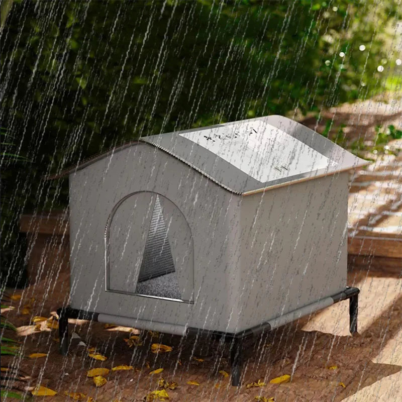 Waterproof Outdoor Pet House – Winter Warm Cat & Small Dog Cave Bed | Foldable, Washable, Cozy Shelter - BIG FRENCHIES