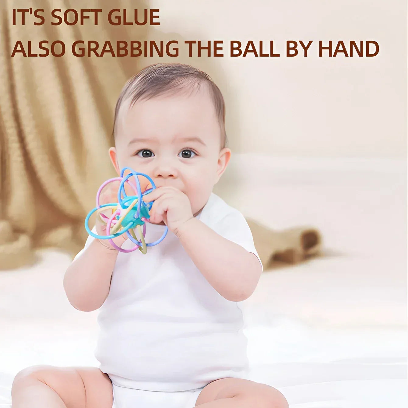 Manhattan Square Golfer Teether Ball – Educational Baby Toy - BIG FRENCHIES