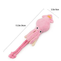 Supet Pet Octopus Plush Rope Toy – Bite-Resistant Interactive Dog Toy for Indoor & Outdoor Play - BIG FRENCHIES