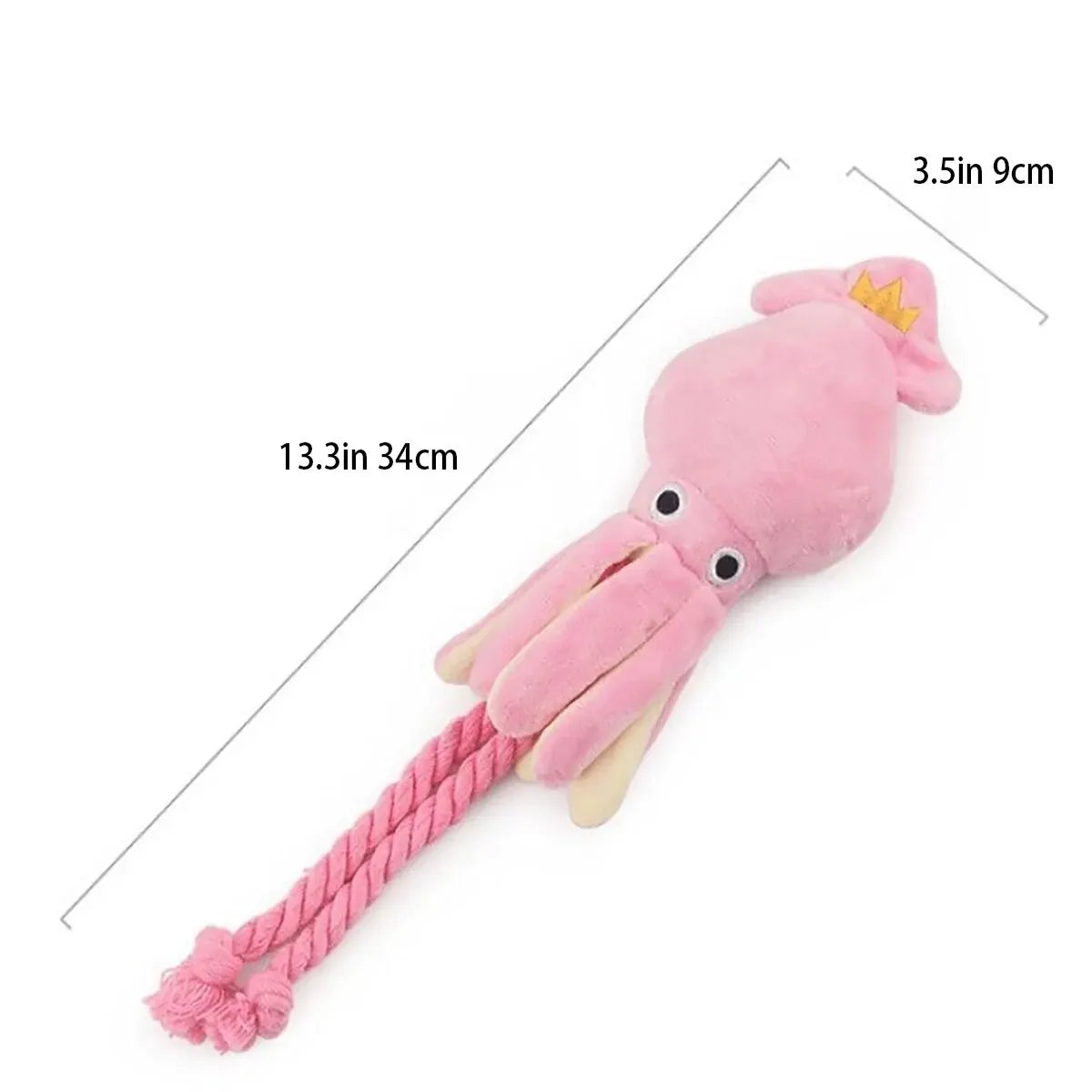 Supet Pet Octopus Plush Rope Toy – Bite-Resistant Interactive Dog Toy for Indoor & Outdoor Play - BIG FRENCHIES