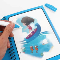 Watercolor Painting Magic Book – Reusable Cartoon Art Book for Kids - BIG FRENCHIES
