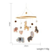 Baby Wooden Bed Bell Cartoon Rabbit Mobile