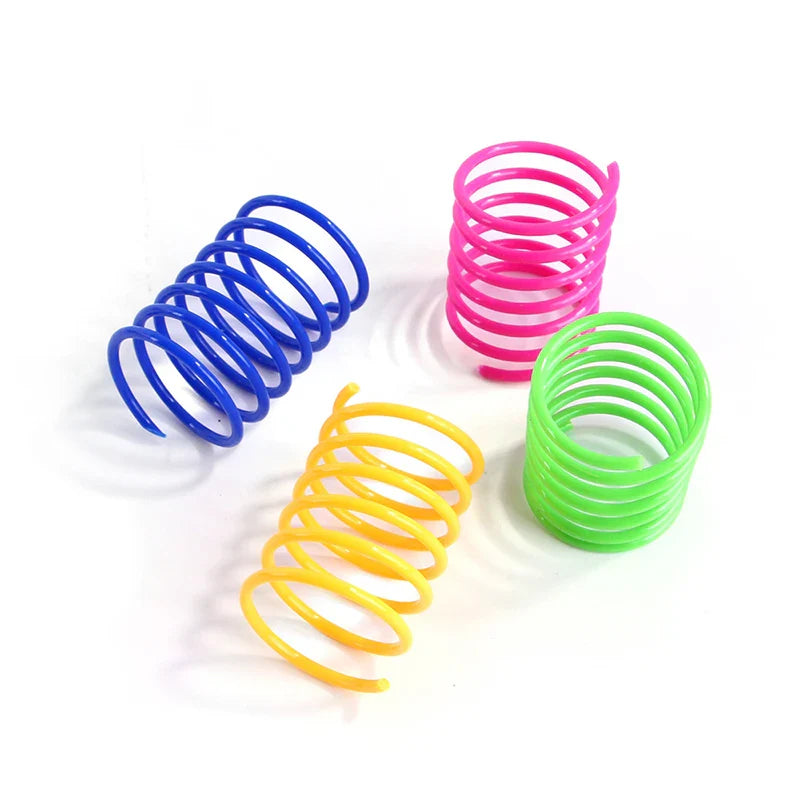 Colorful Cat Spring Toys – Durable Coil Play for Kittens - BIG FRENCHIES