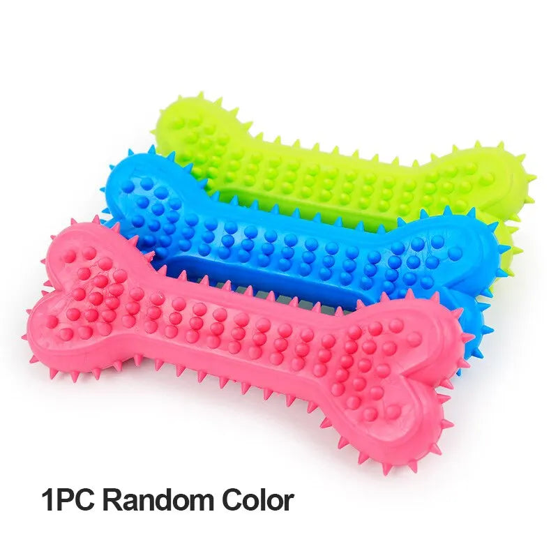 Durable Rubber Bone Chew Toys for Puppies and Teething - BIG FRENCHIES