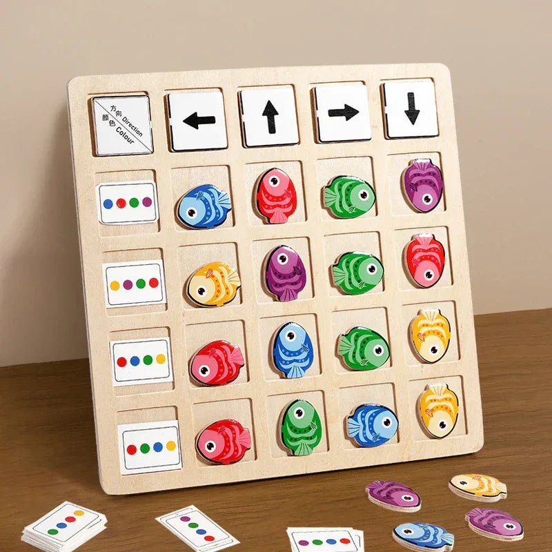 Montessori Wooden Board Game – Educational Logic & Color Toy for Kids - BIG FRENCHIES