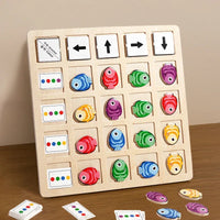 Montessori Wooden Board Game – Educational Logic & Color Toy for Kids - BIG FRENCHIES