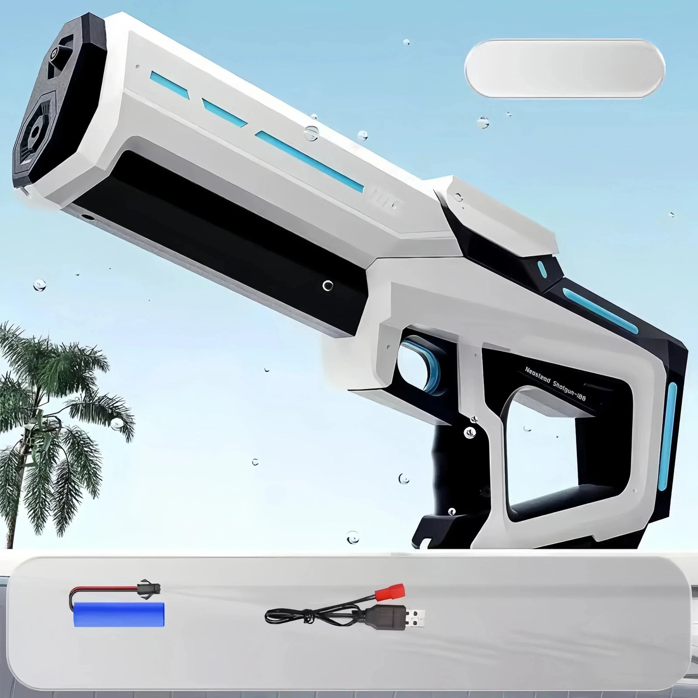 Electric Automatic Water Gun – Rechargeable High-Pressure Water Blaster for Kids & Adults, Portable Outdoor Beach Toy