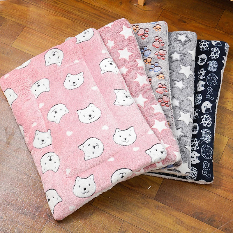 Thicken Flannel Cat Mat – Soft Winter Sleeping Cushion for Cats & Small Dogs - BIG FRENCHIES