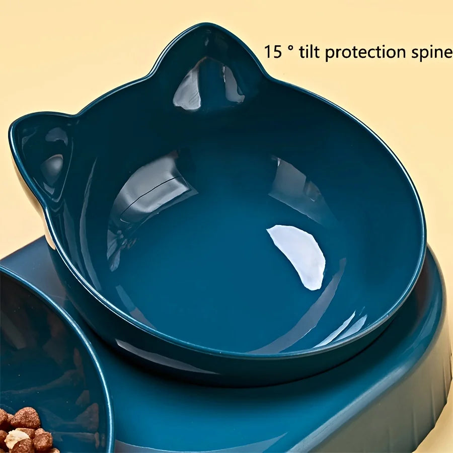 3-in-1 Cat Food & Water Bowl Set with Gravity Water Feeder - BIG FRENCHIES