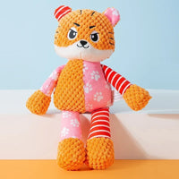 Pet Plush Toy Cat Dog Puzzle Toy Cute Animals Bite Resistant Interactive Squeaky Pet Dog Teeth Cleaning Chew Toy Pet Supplies