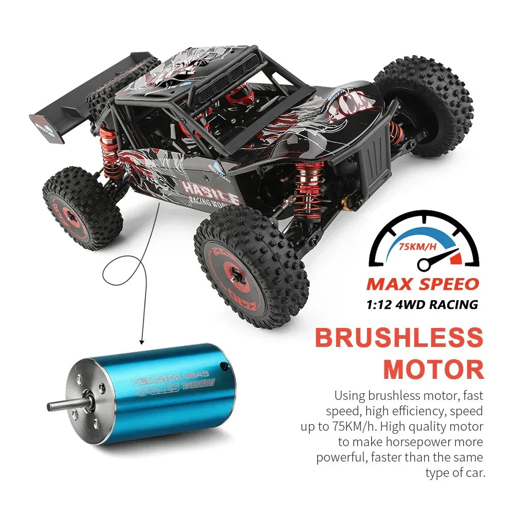 WLtoys 124016 V8 RC Car 75 KM/H High Speed 4WD Drift Off-Road - BIG FRENCHIES