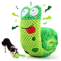 Dog Puzzle Feeder Plush Snail – Interactive Squeaky Chew Toy for Puppies & Dogs - BIG FRENCHIES