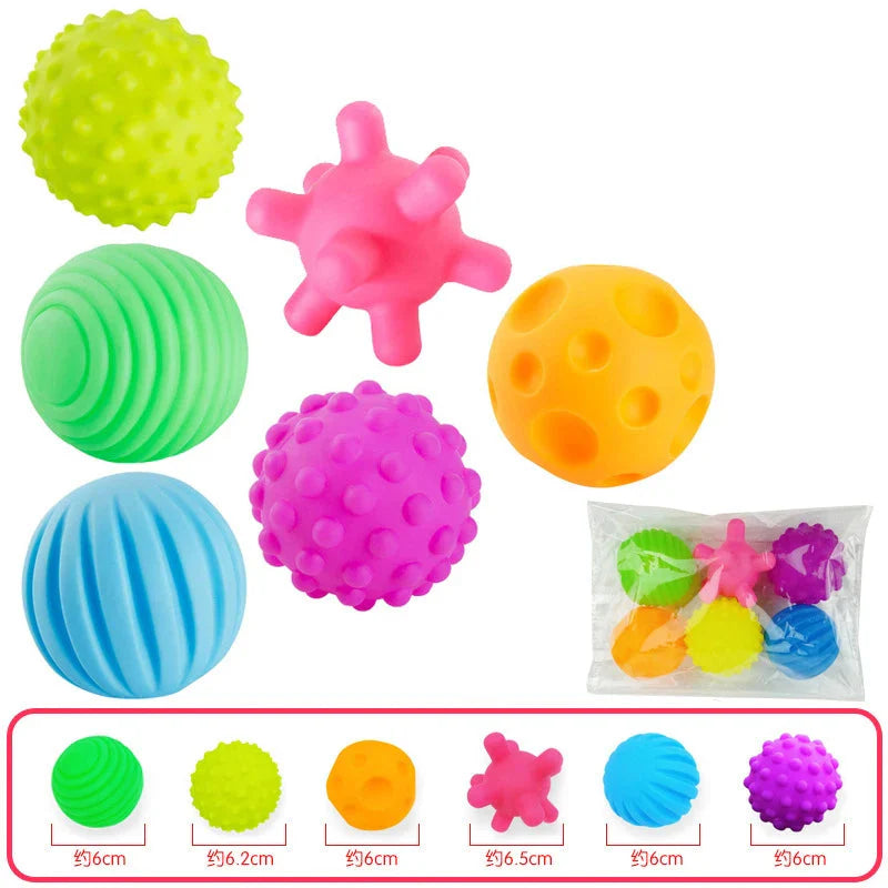 6Pcs Textured Multi Ball Set for Baby Tactile Training