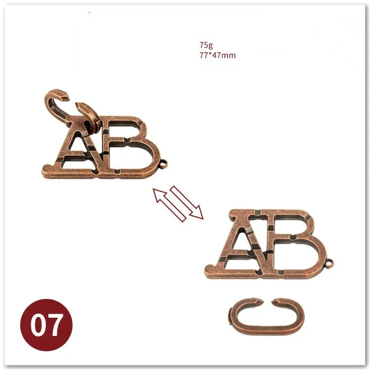 MEACAOFG Classic IQ Metal Brain Teaser 3D Alloy Box Kong Ming Lock Puzzles Magic Baffling Puzzle Game Toys for Children Adults Funny Gift - BIG FRENCHIES