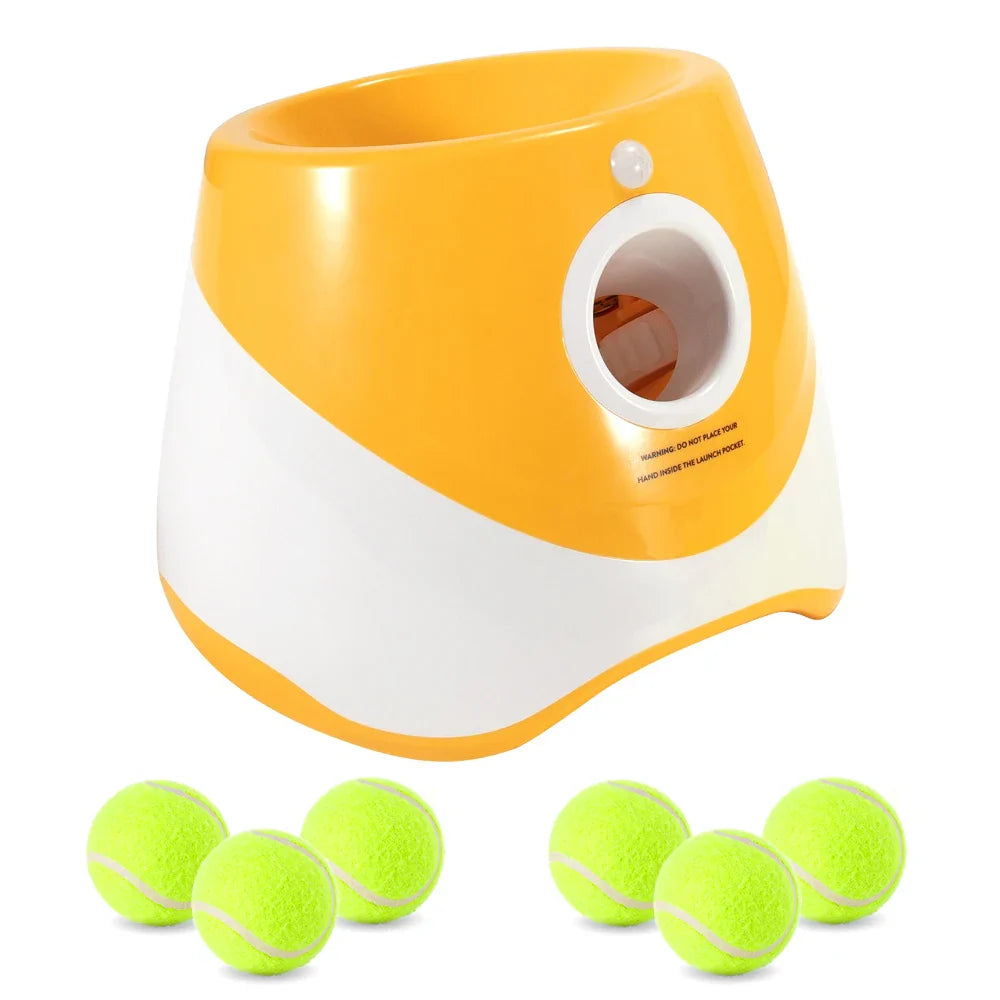 Automatic Dog Tennis Ball Launcher – Rechargeable Interactive Ball Throwing Machine for Small & Medium Dogs - BIG FRENCHIES