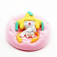 Mini Pokemon Anime Figurines, Sleeping Bean Bag Pikachu Bulbasaur Snorlax Evee Jirachi Komala 6pc Figure Set