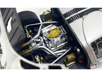1966 Ford GT-40 MKII #F85 Silver Metallic with Black Stripes 1/18 Diecast Model Car by ACME