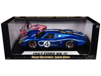Ford GT MK IV #4 Blue L. Ruby - D. Hulme 24 Hours of Le Mans (1967) 1/18 Diecast Model Car by Shelby Collectibles