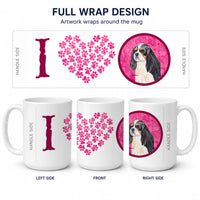 Pink Cavalier Spaniel Ceramic Coffee Mug 15 oz Decorative Large C Handle Mug Cup for Tea, Cocoa Hot Chocolate