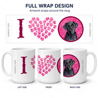Pink Labrador Ceramic Coffee Mug 15 oz Decorative Large C Handle Mug Cup for Tea, Cocoa Hot Chocolate