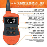 SportDOG SportTrainer SD-1275E E-Collar - 3/4 Mile Range, OLED Remote, Waterproof, Up to 6 Dogs