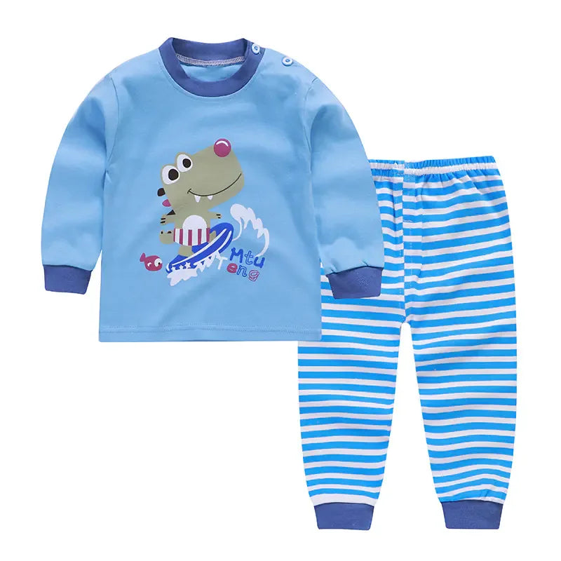 Kids Cotton Pajama Set for Boys and Girls (Autumn/Winter) - # BAAA81810013 - BIG FRENCHIES