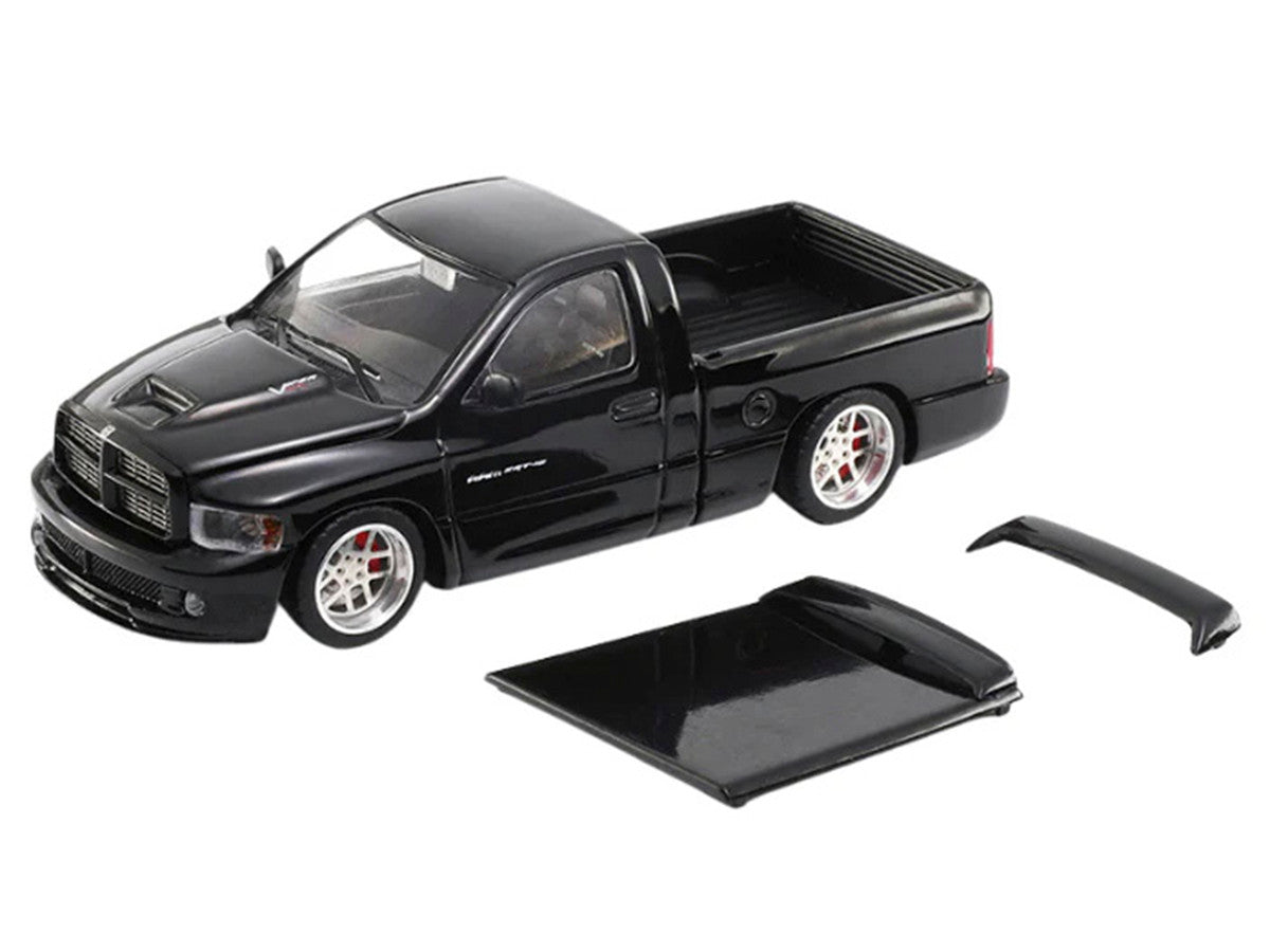 2003 Dodge Ram SRT-10 Pickup Truck Black 1/64 Diecast Model Car by Shoom64 Models