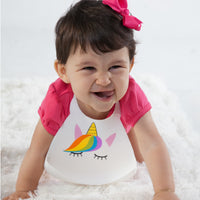 Primo Passi Silicone Baby Bib, Unicorn