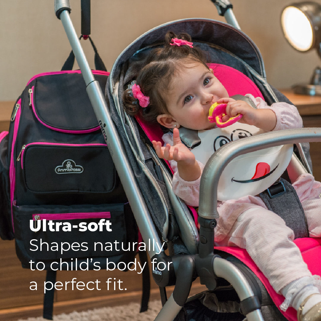 Primo Passi Silicone Baby Bib, White Face