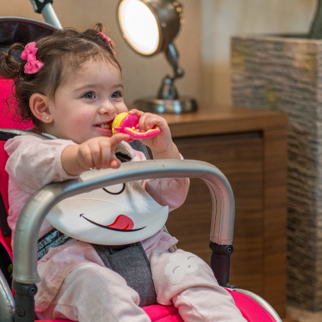 Primo Passi Silicone Baby Bib, White Face