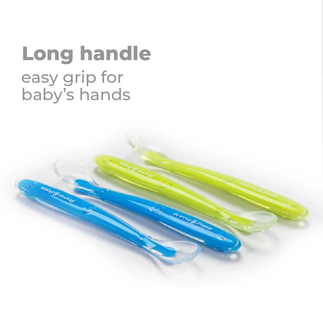 Primo Passi Silicone Spoon 4PK in Blue & Green - BIG FRENCHIES