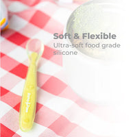 Primo Passi Silicone Spoon 4PK in Pink and Yellow - BIG FRENCHIES