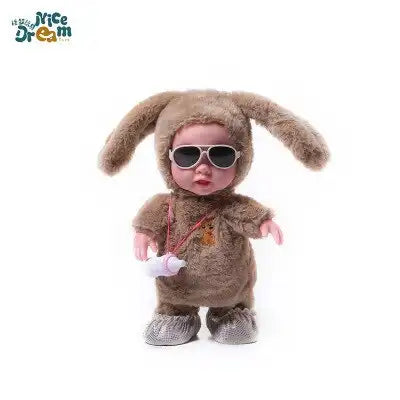 MEACAOFG Surprise Lol Reborn Baby Doll Children's Electric Plush Feeding Bottle Doll Can Sing Dance Walk Talk Learn Tongue Girl 120 Songs