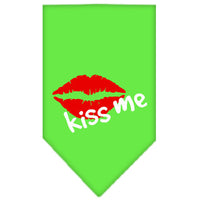 Pet and Dog Bandana Screen Printed, "Kiss Me"