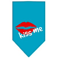 Pet and Dog Bandana Screen Printed, "Kiss Me"